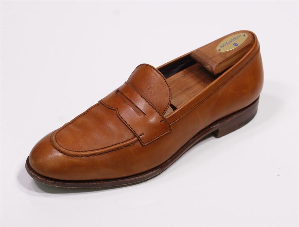 Carmina 80191 Honey Brown Penny Calf Leather Loafers Men's UK 8 - US 8.5